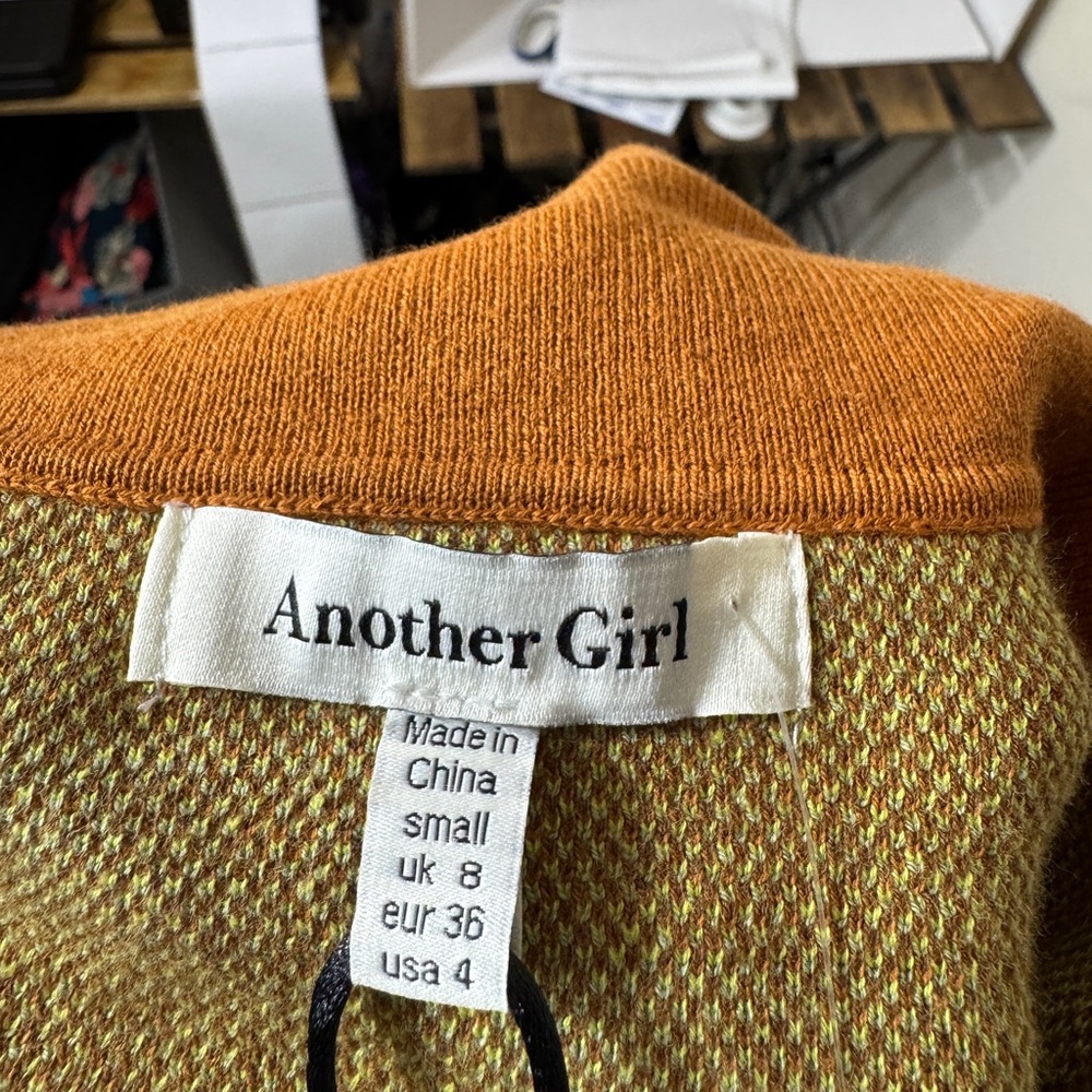 Another Girl Women's Retro Artsy Vintage Check Knit Mod Polo Dress size S - Picture 8 of 9